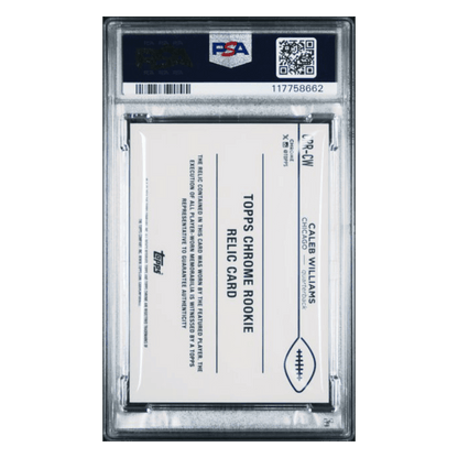 Caleb Williams PSA 9 2024 Topps Chrome Rookie Relic Card #CRRCW