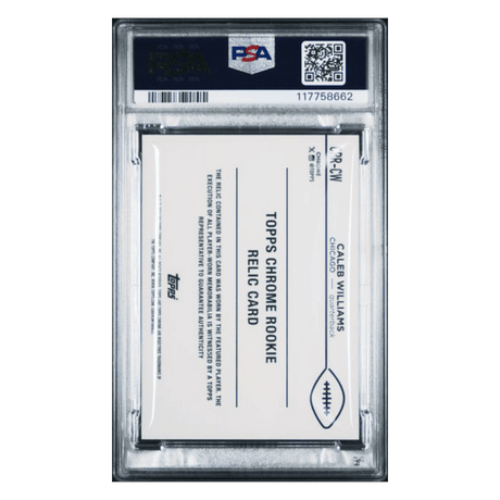 Caleb Williams PSA 9 2024 Topps Chrome Rookie Relic Card #CRRCW