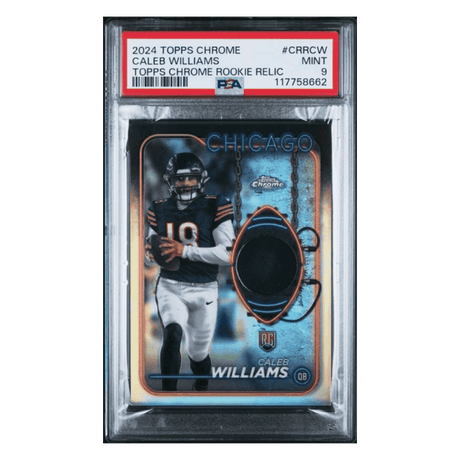 Caleb Williams PSA 9 2024 Topps Chrome Rookie Relic Card #CRRCW