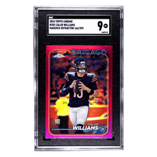 Caleb Williams SGC 9 2024 Topps Chrome Magenta Refractor #d/ 399 Card #202