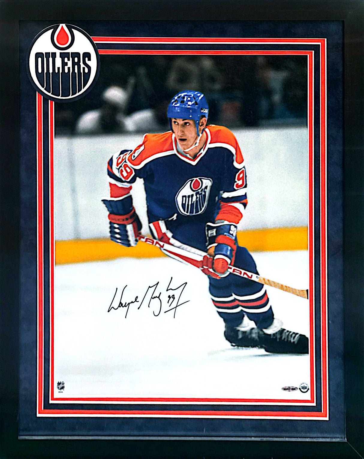 Wayne Gretzky Edmonton Oilers Autographed Framed 16x20 Photo with Logo- Upper Deck COA Raffle