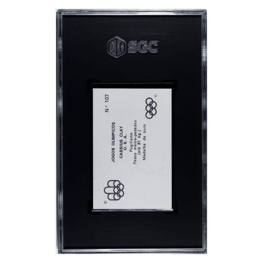 Cassius Clay SGC 4.5 1980's Portuguese Issue Jogos Olimpicous Card #107