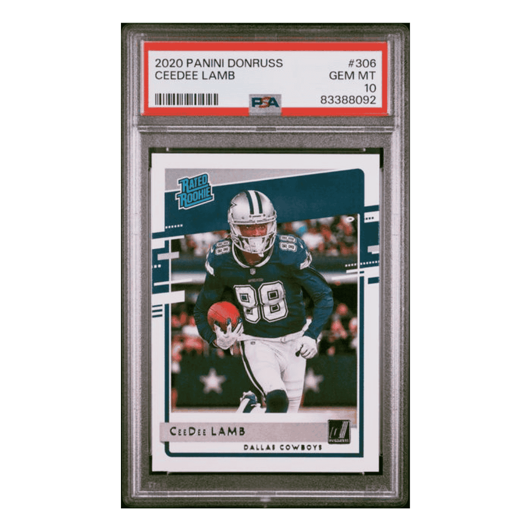 CeeDee Lamb PSA 10 2020 Panini Donruss Rated Rookie Card #306