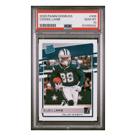 CeeDee Lamb PSA 10 2020 Panini Donruss Rated Rookie Card #306
