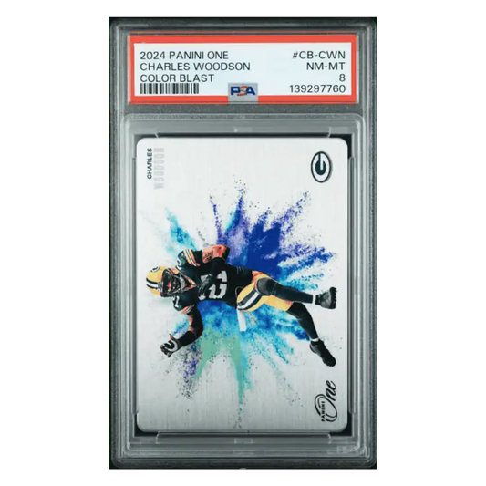 Charles Woodson PSA 8 2024 Panini One Color Blast Case Hit Card #CB-CWN