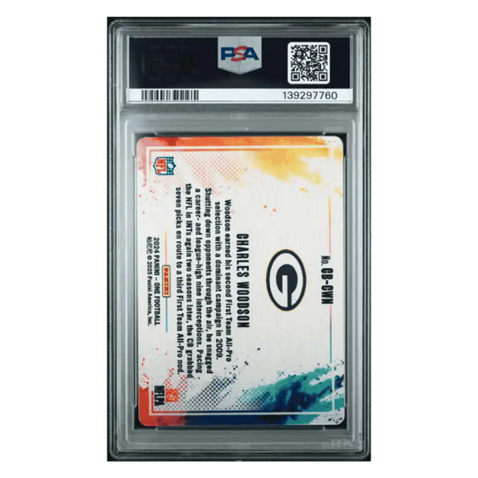 Charles Woodson PSA 8 2024 Panini One Color Blast Case Hit Card #CB-CWN