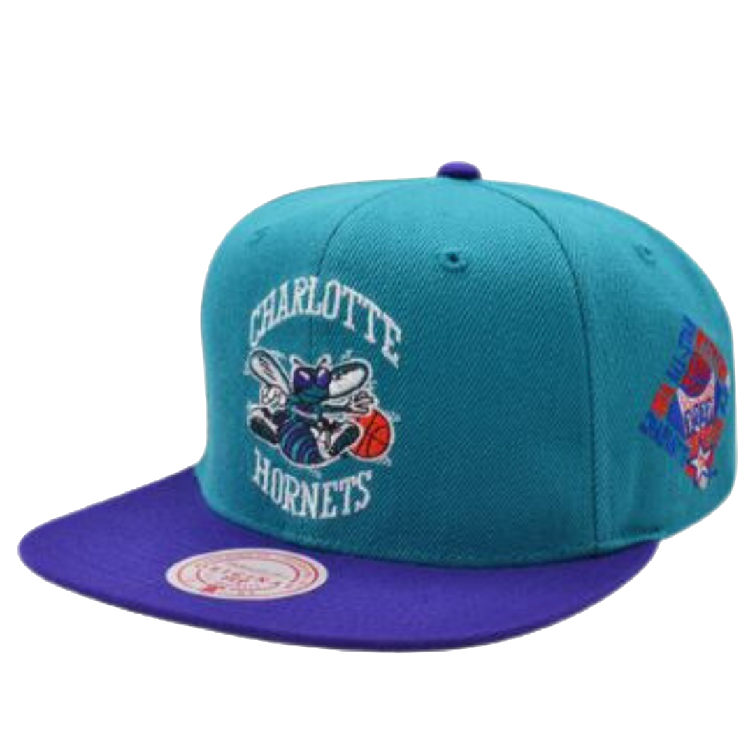 Charlotte Hornets Mitchell and Ness 1997 All Star Weekend Side Patch Snapback Hat