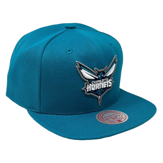 Charlotte Hornets Mitchell and Ness Core Teal Snapback Hat