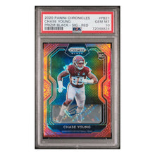 Chase Young PSA 10 2020 Panini Chronicles Prizm Black Signature Red Rookie RC #d/ 99 Card #PB21