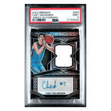 Chet Holmgrem PSA 9 2022 Panini Obsidian Jersey Autograph #d / 99 Card #204