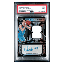 Chet Holmgrem PSA 9 2022 Panini Obsidian Jersey Autograph #d / 99 Card #204