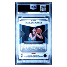 Chet Holmgrem PSA 9 2022 Panini Obsidian Jersey Autograph #d / 99 Card #204