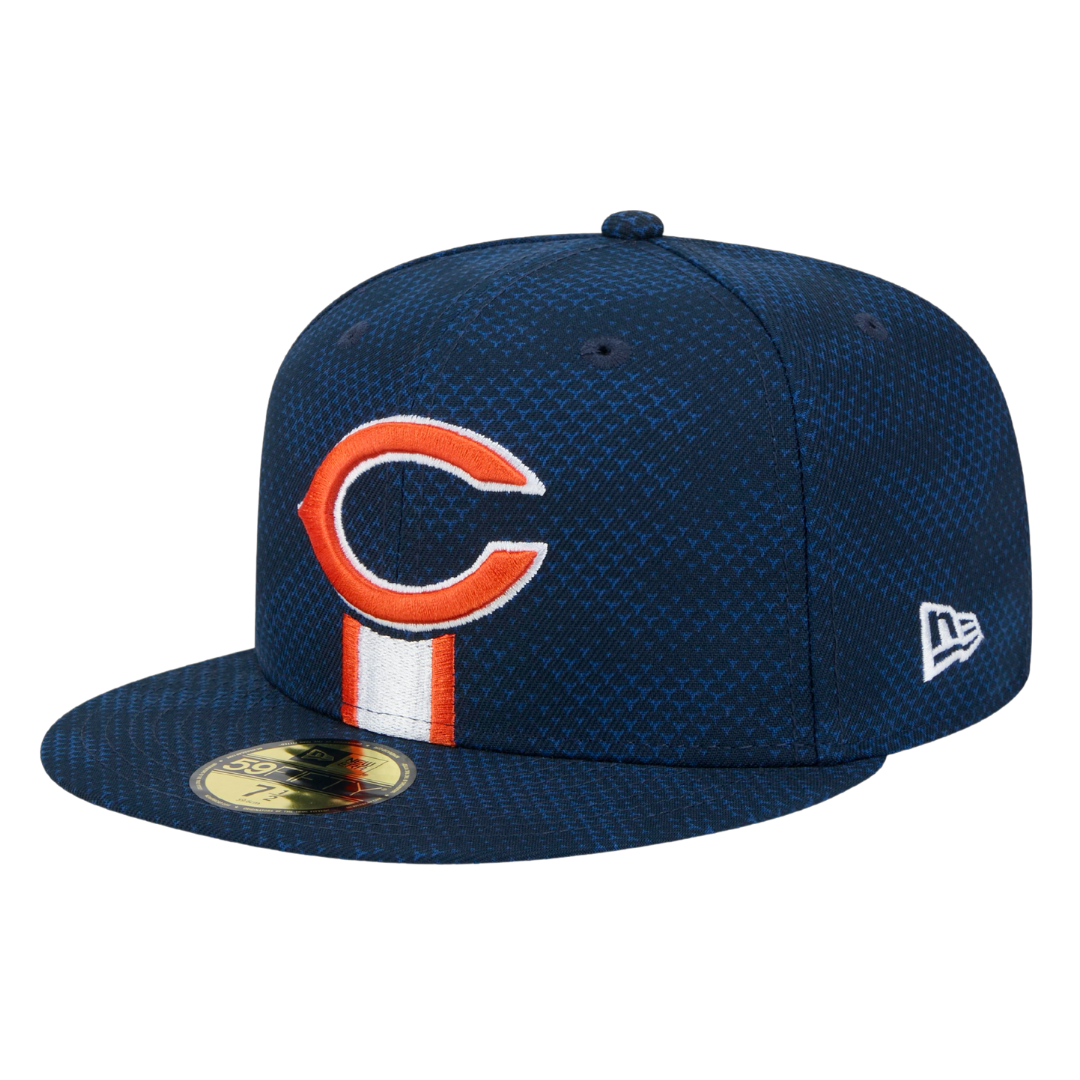 【US限定】New Era 59FIFTY Chicago Bears Draft2024 Navy Chicago Bears 2024 Sideline New Era Navy 59FIFTY Fitted Hat