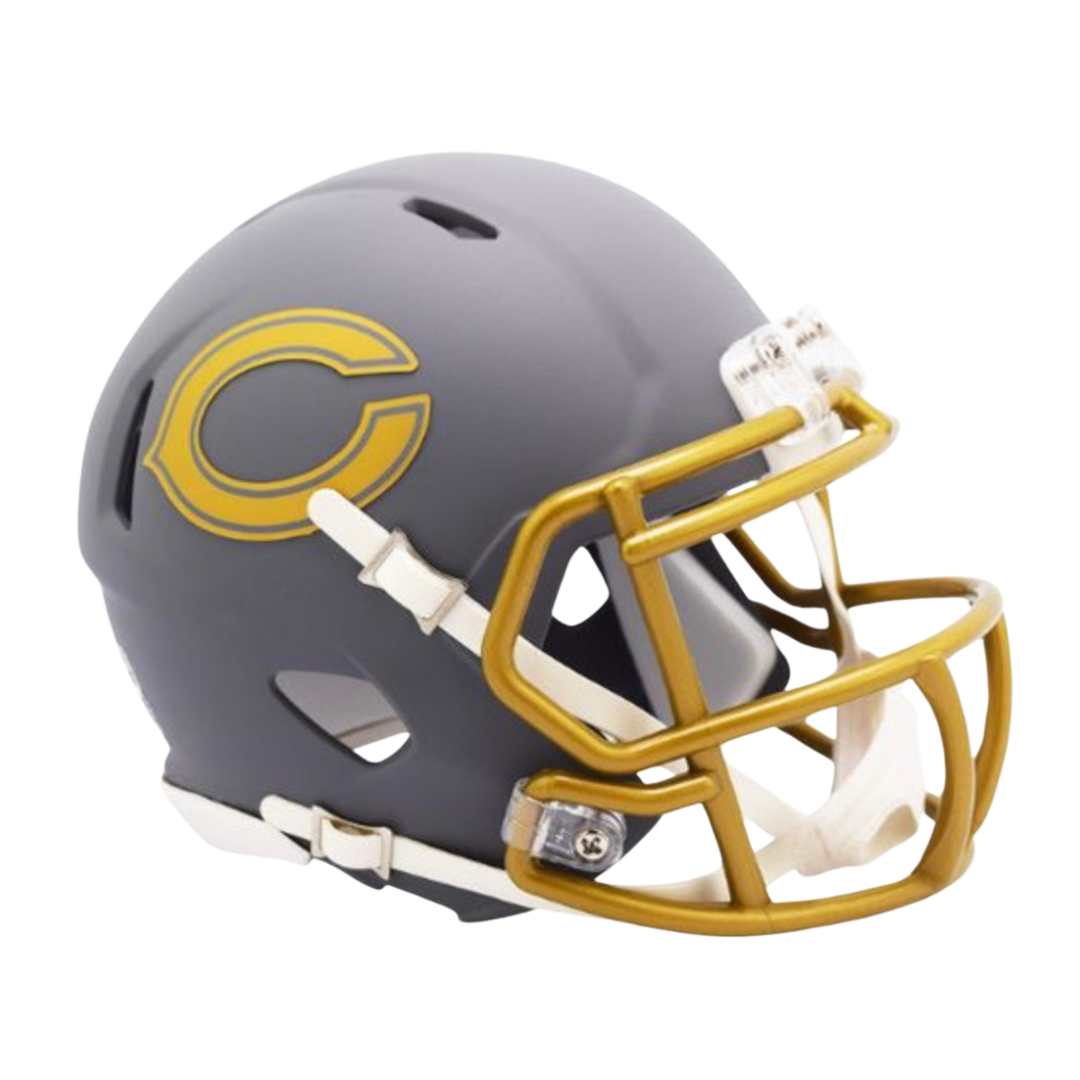 Chicago Bears Slate Speed Riddell Mini Football Helmet
