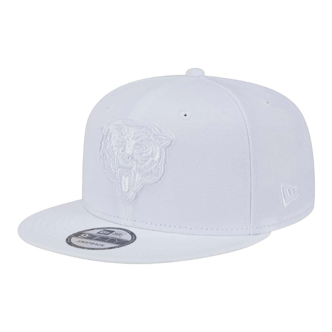 Chicago Bears White On White New Era 9FIFTY Adjustable Snapback Hat