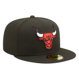 Chicago Bulls Official Team Color Black New Era 59FIFTY Fitted Hat