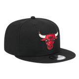 Chicago Bulls City Art New Era Black 9FIFTY Adjustable Snapback Hat