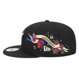 Chicago Bulls City Art New Era Black 9FIFTY Adjustable Snapback Hat