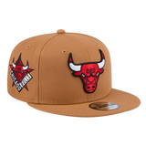Chicago Bulls Official Team Color New Era Tan Color Pack 9FIFTY Adjustable Snapback Hat with Side Patch