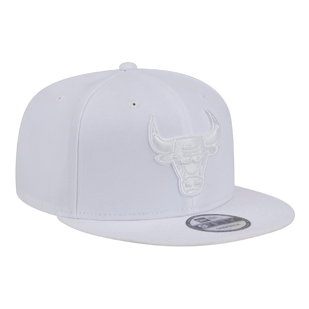 Chicago Bulls White On White New Era 9FIFTY Adjustable Snapback Hat