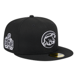 Chicago Cubs 2016 World Series Side Patch New Era Black & White 59FIFTY Fitted Hat