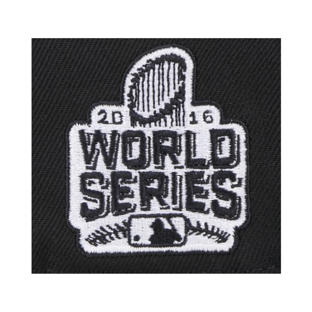 Chicago Cubs 2016 World Series Side Patch New Era Black & White 59FIFTY Fitted Hat