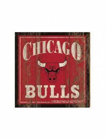 Chicago Bulls Wooden Magnet 3" x 3"
