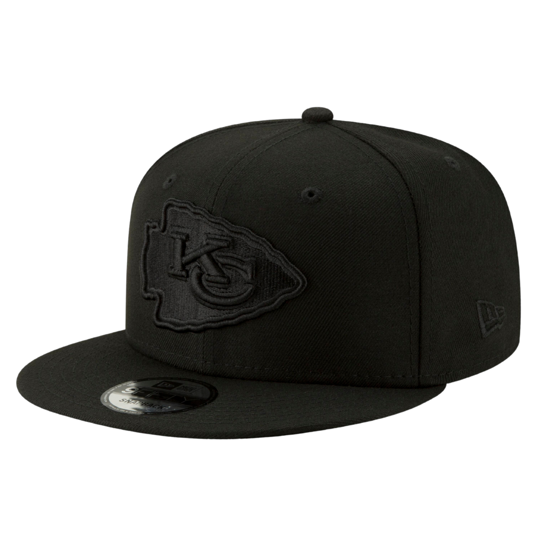 Kansas City Chiefs Black On Black New Era 9FIFTY Adjustable Snapback Hat