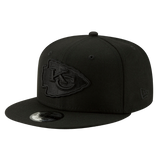 Kansas City Chiefs Black On Black New Era 9FIFTY Adjustable Snapback Hat