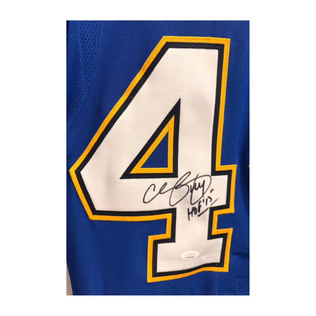 Chris Pronger St Louis Blues Autographed Adidas Home Jersey with Inscription - JSA COA