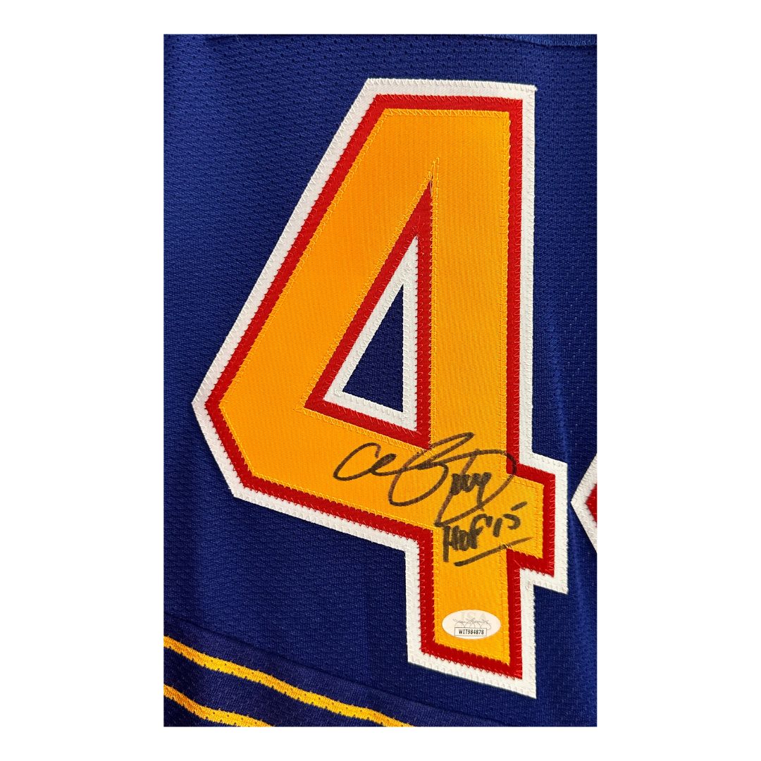 Chris Pronger St Louis Blues Autographed Blue CCM 90's Jersey with Inscription - JSA COA