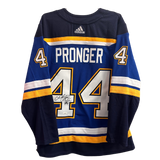 Chris Pronger St Louis Blues Autographed Adidas Home Jersey with Inscription - JSA COA