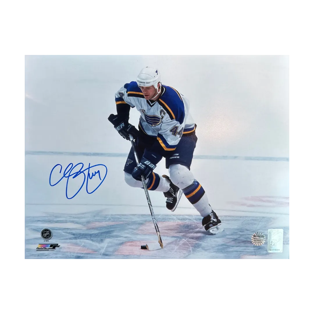 Chris Pronger St Louis Blues Autographed Overhead 11x14 Photo - Fan Cave COA