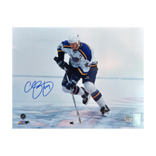 Chris Pronger St Louis Blues Autographed Overhead 11x14 Photo - Fan Cave COA