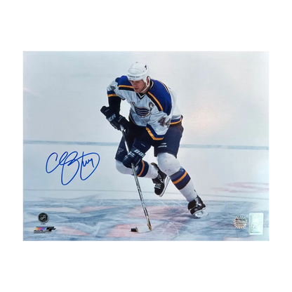 Chris Pronger St Louis Blues Autographed Overhead 11x14 Photo - Fan Cave COA