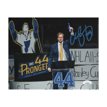 Chris Pronger St Louis Blues Autographed Retirement Night Cheers Photo - JSA COA