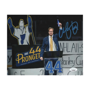 Chris Pronger St Louis Blues Autographed Retirement Night Cheers 11x14 Photo - JSA COA