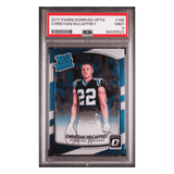 Christian McCaffrey PSA 9 2017 Panini Donruss Optic Rated Rookie Card #168