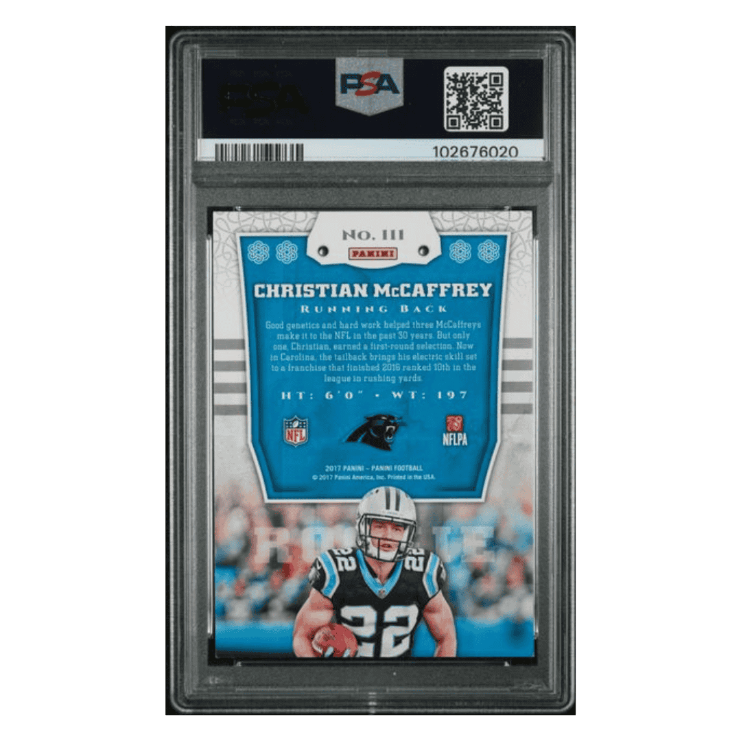 Christian McCaffrey PSA 9 2017 Panini Rookie RC Card #111