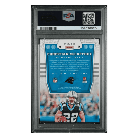 Christian McCaffrey PSA 9 2017 Panini Rookie RC Card #111