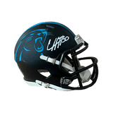 Chuba Hubbard Carolina Panthers Autographed 2022 Alternate Mini Speed Replica Helmet - Beckett COA