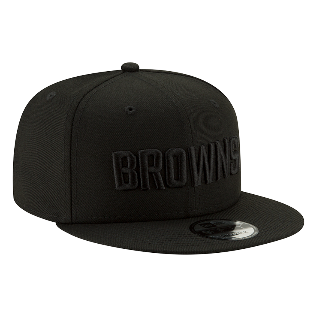 Cleveland Browns Black on Black 9FIFTY Snapback Hat