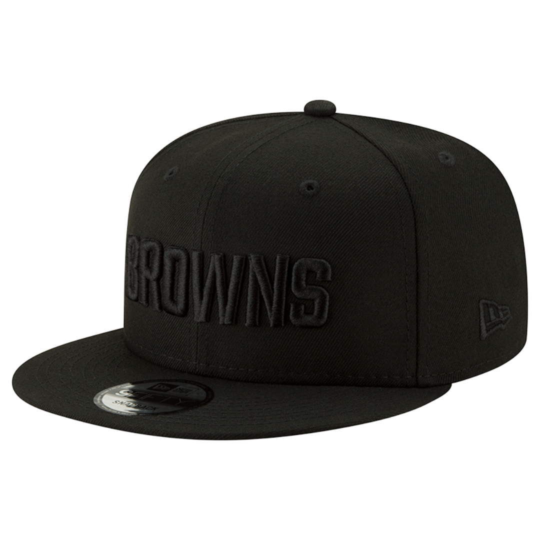 Cleveland Browns Black on Black 9FIFTY Snapback Hat