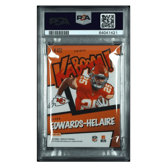 Clyde Edwards Helaire PSA 9 2020 Panini Absolute Kaboom! Rookie RC Card #KCE2