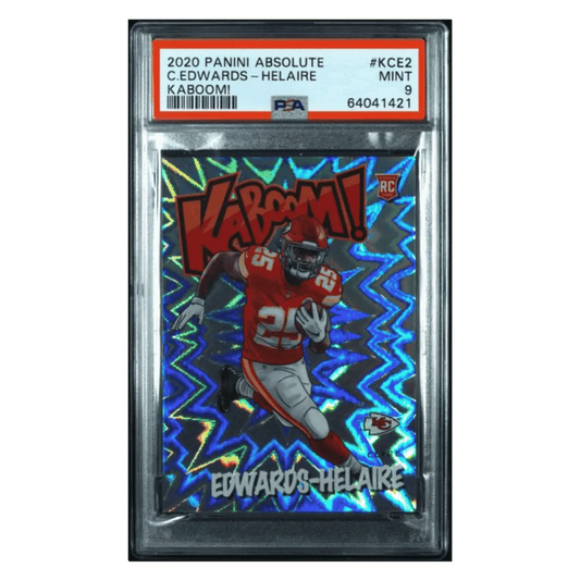 Clyde Edwards Helaire PSA 9 2020 Panini Absolute Kaboom! Rookie RC Card #KCE2