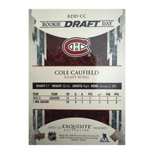 Cole Caufield 2021-22 Exquisite Rookie Draft Day Gold #'d /99 RDD-CC