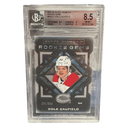 Cole Caufield BGS 8.5 2021-22 Upper Deck Black Diamond Rookie Gems #d/ 399 Card #RGCC