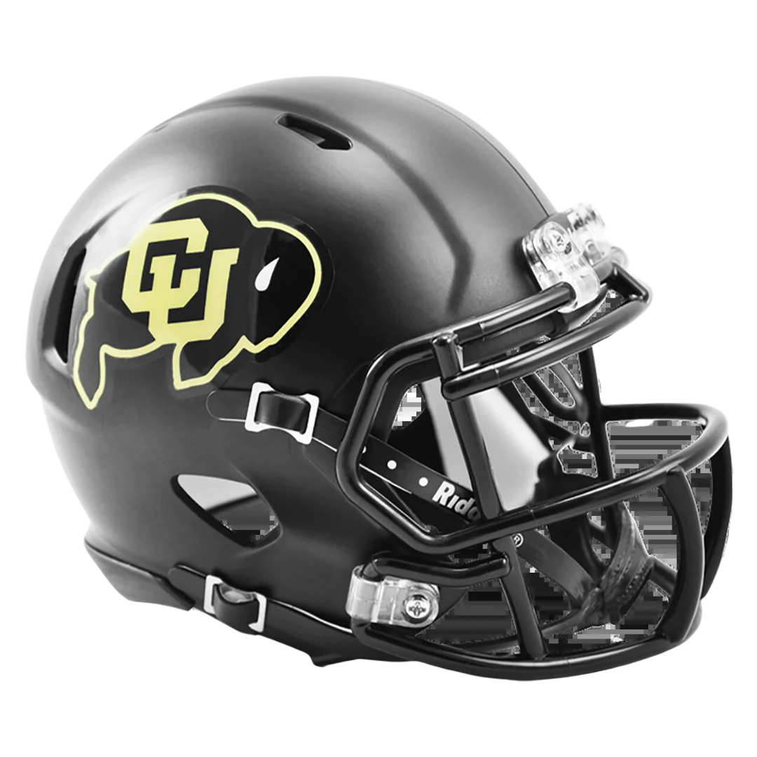Colorado Buffaloes Speed Riddell Black Mini Football Helmet