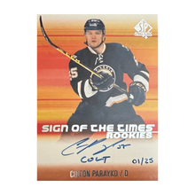 Colton Parayko 2015-16 SP Authentic Sign Of The Times Rookie #D/25 Auto Rookie RC