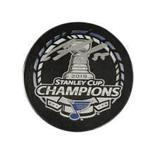 Colton Parayko St Louis Blues Autographed 2019 Stanley Cup Champions Logo Puck - JSA COA